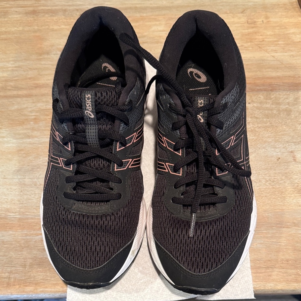 Asics Women’s Gel Contend 6 Black Running Shoes Lace Up Athletic Size 8.5